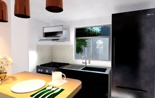 Cocina Alma — Interiorismo residencial, diseño de cocina Pachuca